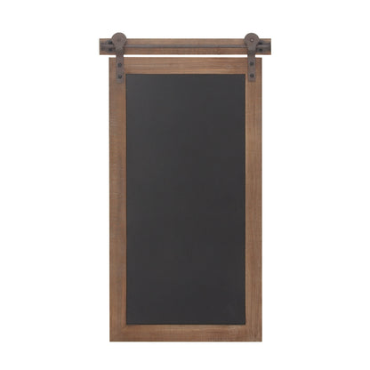 Brown Wood Sign Wall Decor with Chalkboard