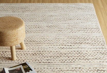 Sylvie Chevron Flatweave Wool Cream/Black Area Rug