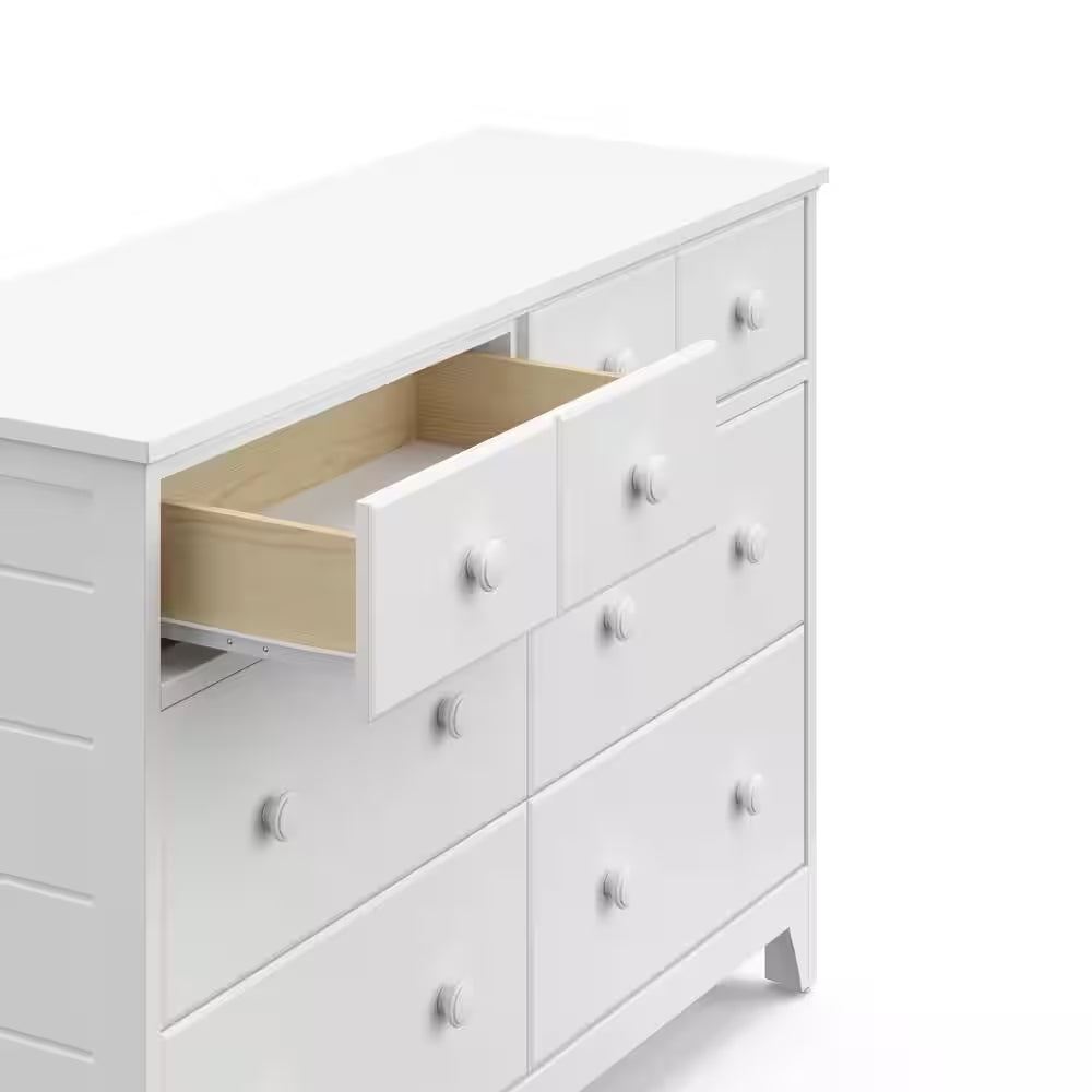Moss 6-Drawer White Dresser