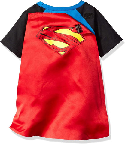 DC Comics DC Comics Justice League Batman Superman Robin Cosplay T-Shirt and Cape Toddler to Big Kid