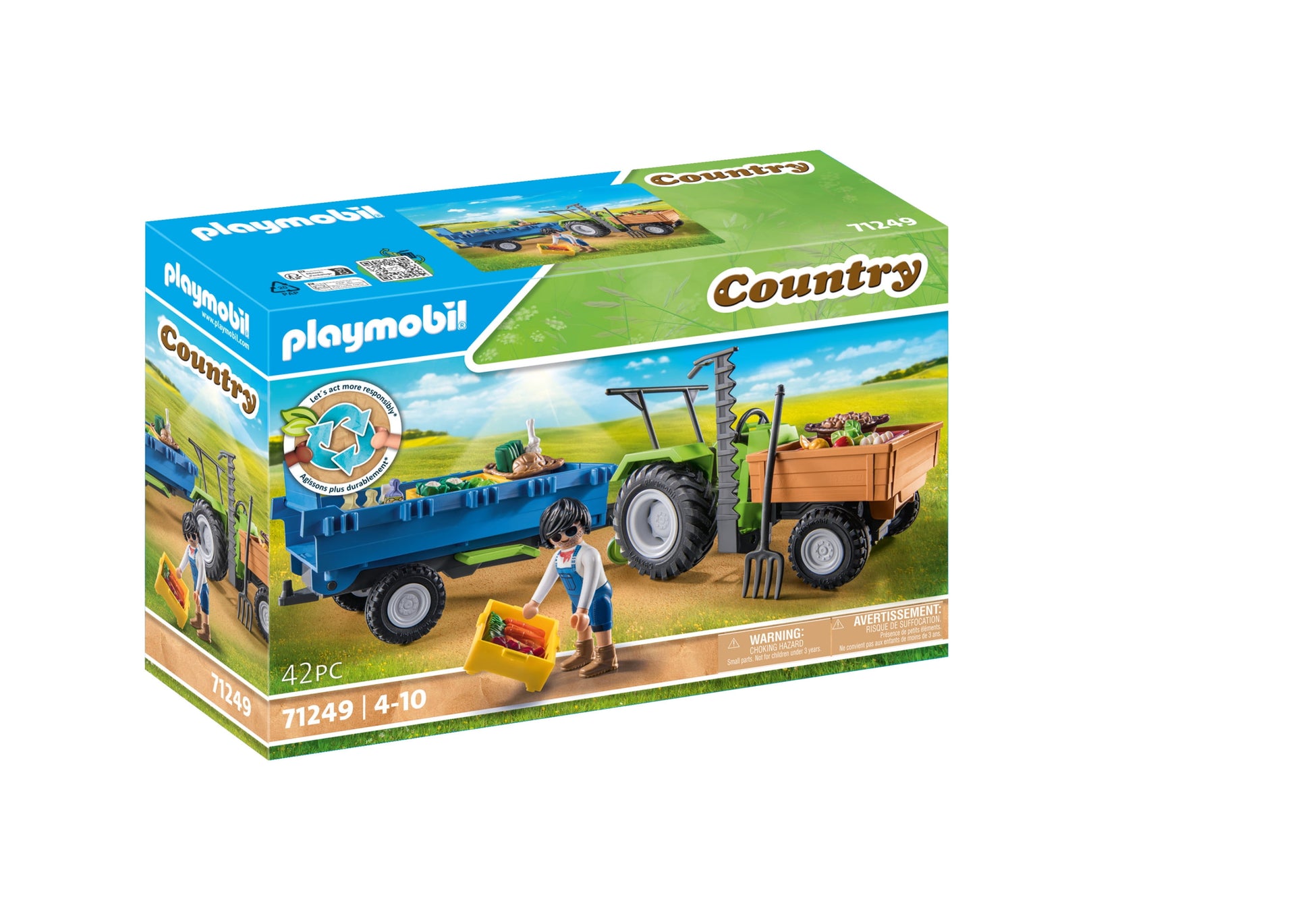 Harvester Tractor with Trailer