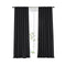 Jacquard Velvet Blackout Rod Pocket/Back Tab Single Curtain Panel, Rich Black, 50" W X 84" L