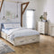 Modern Farmhouse Queen Platform Bed, Rustic White Finish