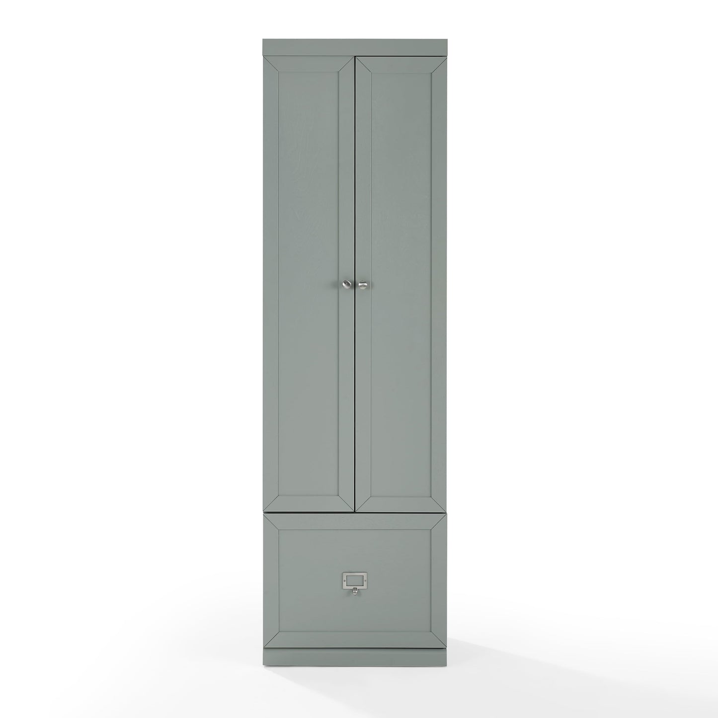 Harper Modern Wood/Metal Pantry Closet in Gray