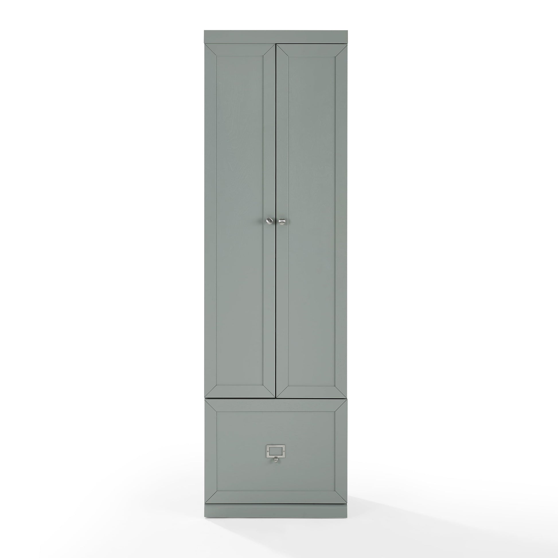 Harper Modern Wood/Metal Pantry Closet in Gray