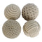 Brown 4" Handmade Decorative Ball Jute Rope Orbs & Vase Filler with Varying Designs (4 Count)