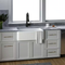 Delia Farmer Sink Fireclay 29 In. 0-Hole Single Bowl Kitchen Sink in White