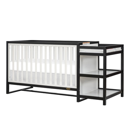 Milo 5 in 1 Convertible Crib and Changing Table with Free Changing Pad in White