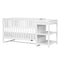 Milo 5 in 1 Convertible Crib and Changing Table with Free Changing Pad in White