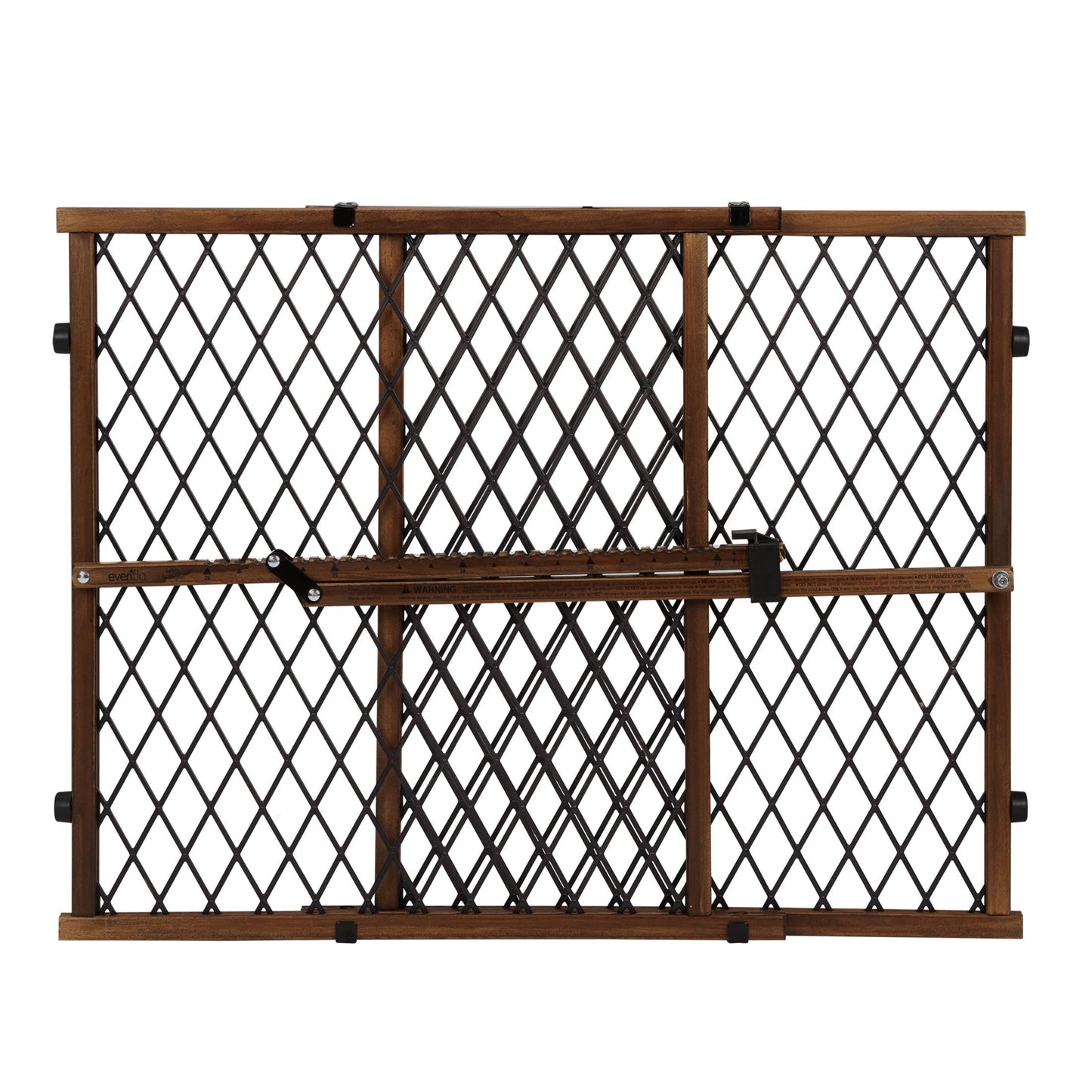Position & Lock Adjustable Wood Baby Gate (Farmhouse Collection), Fits Openings 26 - 42 In. Wide
