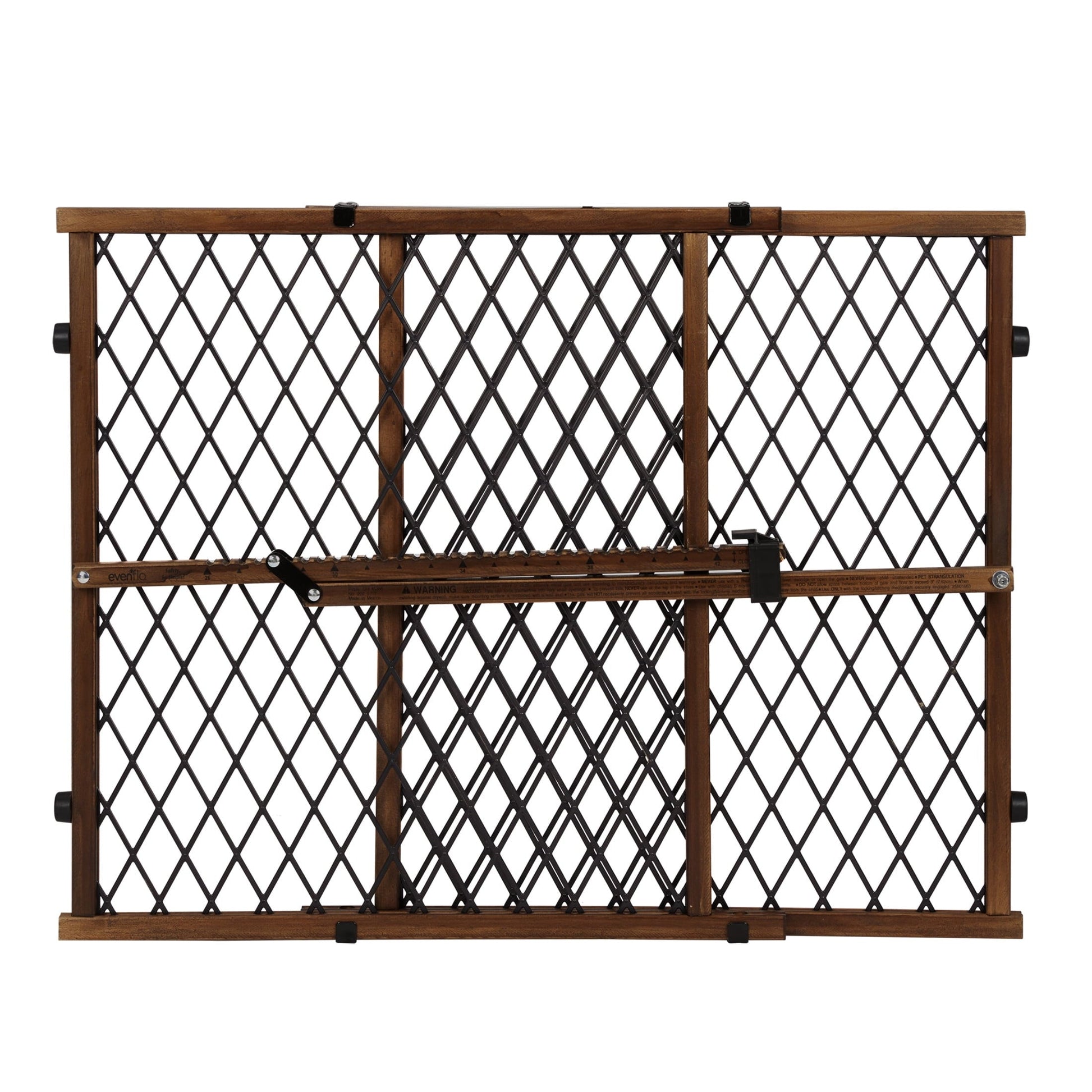 Position & Lock Adjustable Wood Baby Gate (Farmhouse Collection), Fits Openings 26 - 42 In. Wide
