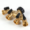 4-Way Brass Hose Faucet Manifold
