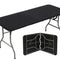6Ft Folding Table for Indoor Outdoor Camping Party , Black