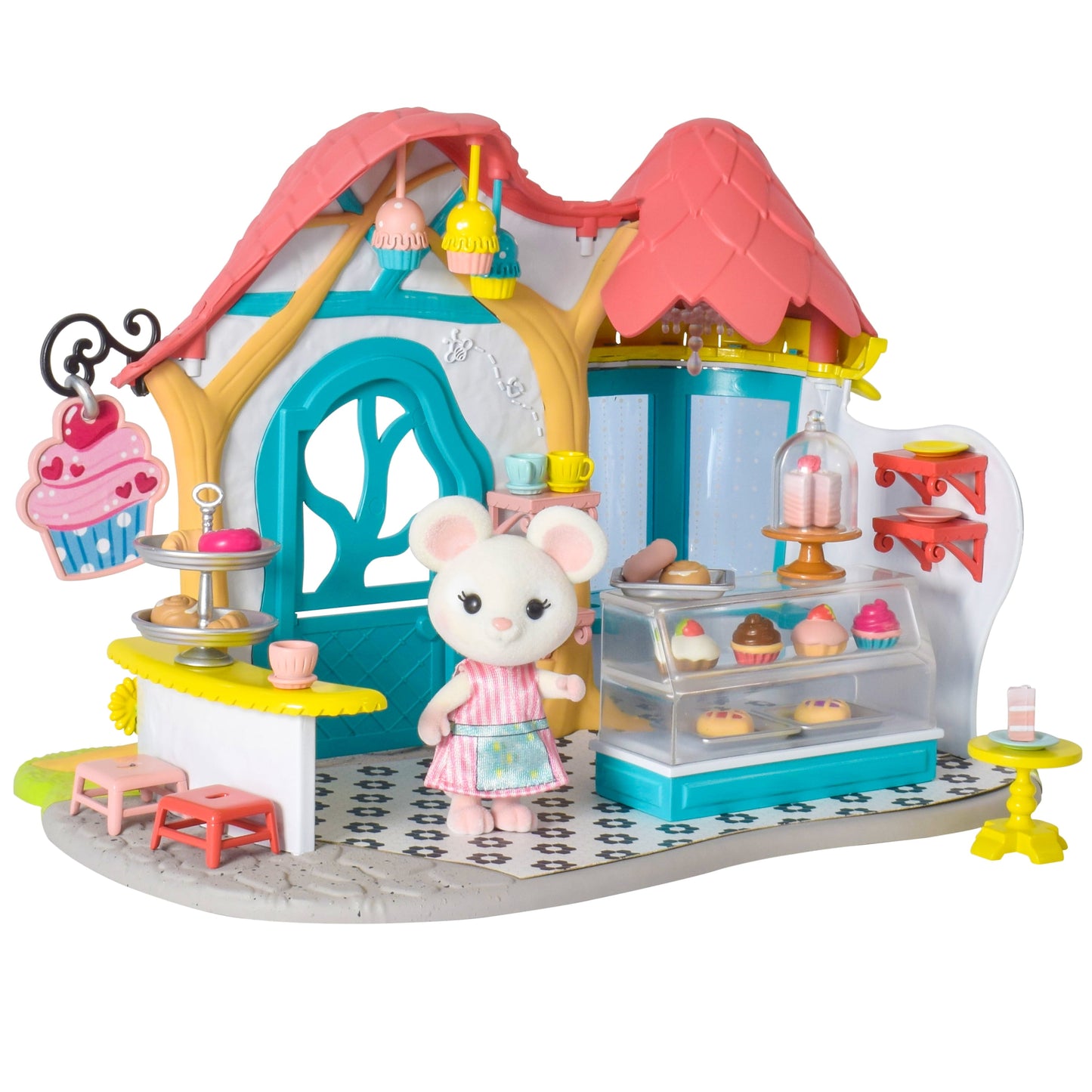 Bees Teas Pastry Shop Playset with Figure, 35 Pieces, Children Ages 3+