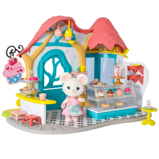 Bees Teas Pastry Shop Playset with Figure, 35 Pieces, Children Ages 3+
