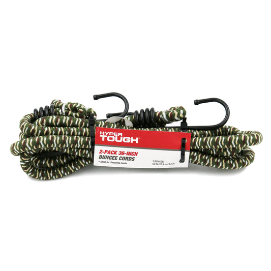 2 Pack 36-Inch Standard Rubber Bungee Cords, Camo