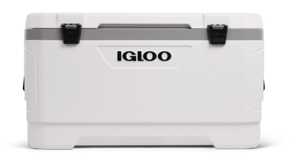 100 QT Latitude Marine Ultra Hard-Sided Cooler, White and Moonscape Gray