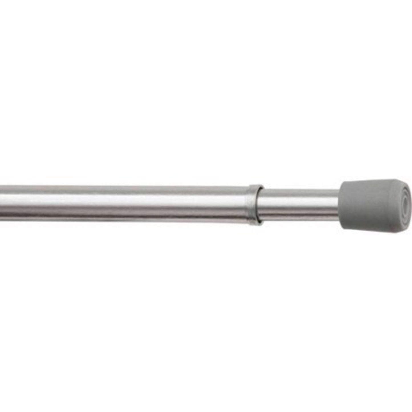 28-48 In. Adjustable Spring Tension Curtain Rod, 7/16 In. Diameter Steel Tube, Chrome Finish