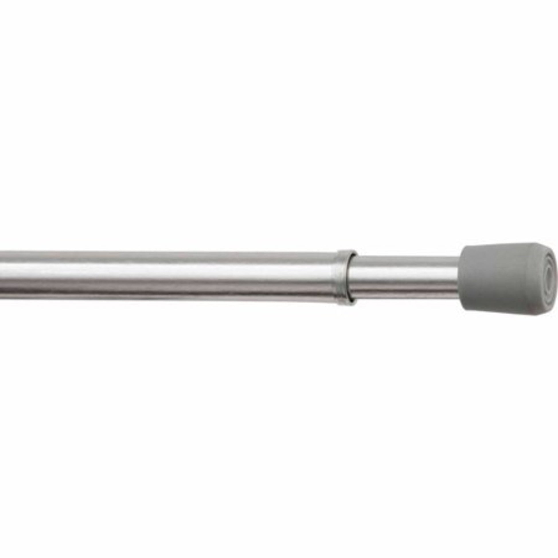 28-48 In. Adjustable Spring Tension Curtain Rod, 7/16 In. Diameter Steel Tube, Chrome Finish
