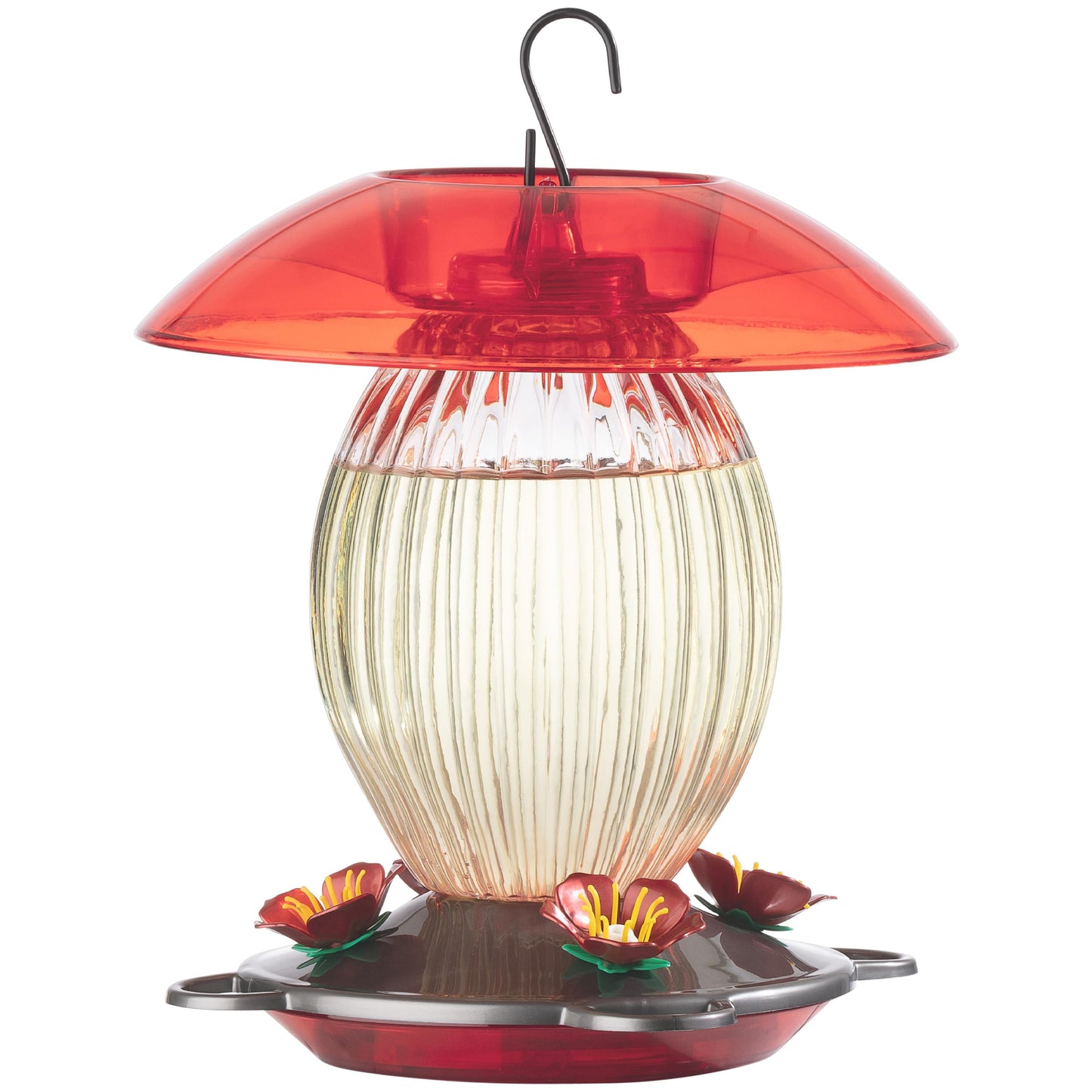 Jubilee Glass Bottle Hummingbird Feeder, 20 Oz Nectar Capacity, Clear