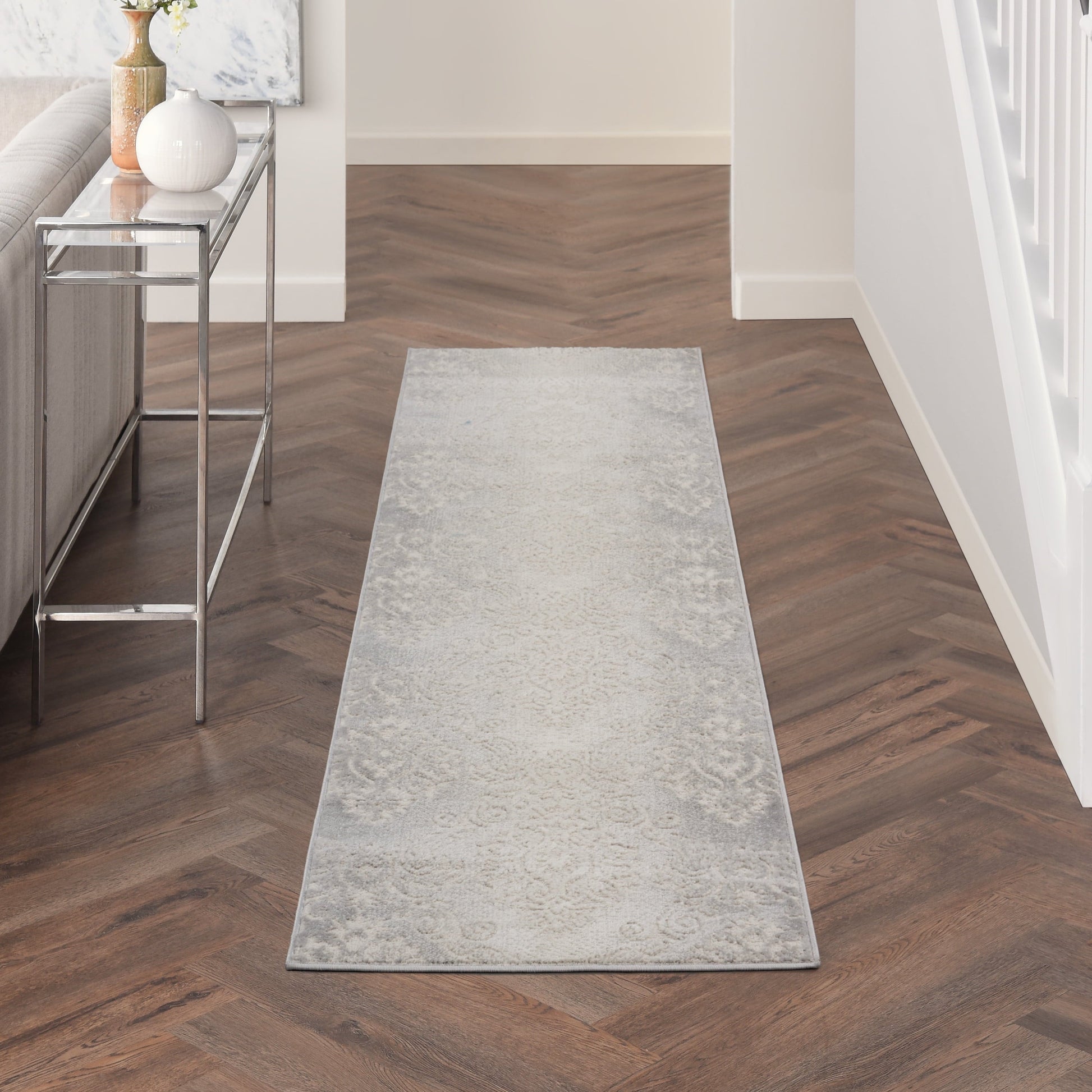 Elation Farmhouse Ivory Grey Area Rug