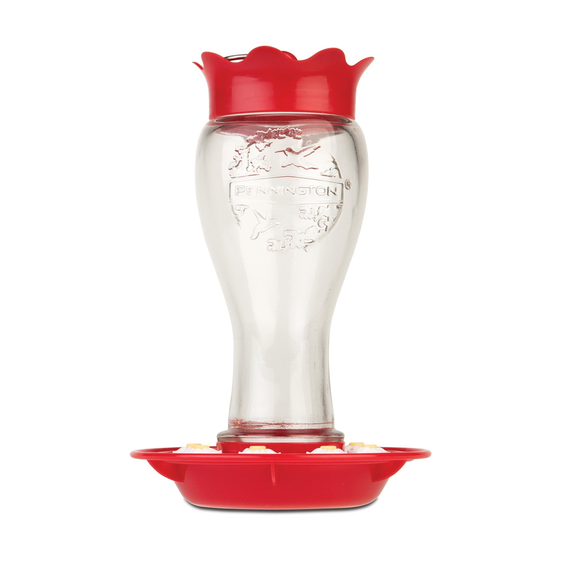 Glass Red Hummingbird Feeder, 16 Oz Nectar Capacity