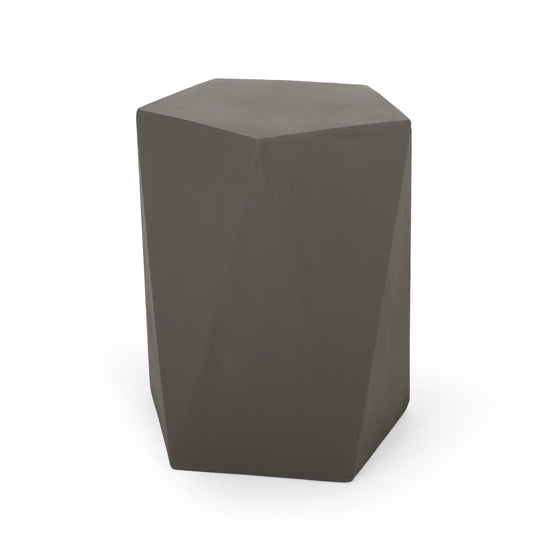 Sandy Outdoor Side Table, Light Gray