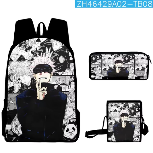 3Pcs/Set Tractor Pattern Backpack 3D Print School Bag Sets for Teenager Boys Girls Cartoon Kids Schoolbag Children Mochilas
