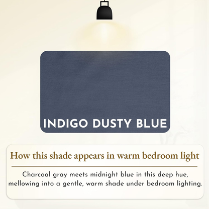 Split King Sheets for Adjustable Bed, Soft 100% Cotton Sheets, 400 Thread Count Sateen, Includes Twin XL Fitted Sheets, Deep Pocket Sheets, Cooling Sheets, Beats Egyptian Cotton (Indigo Dusty Blue)