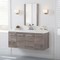 Stella 49 In. Single Sink White Washed Oak Floating Bath Vanity with White Cultured Marble Top (Assembled)