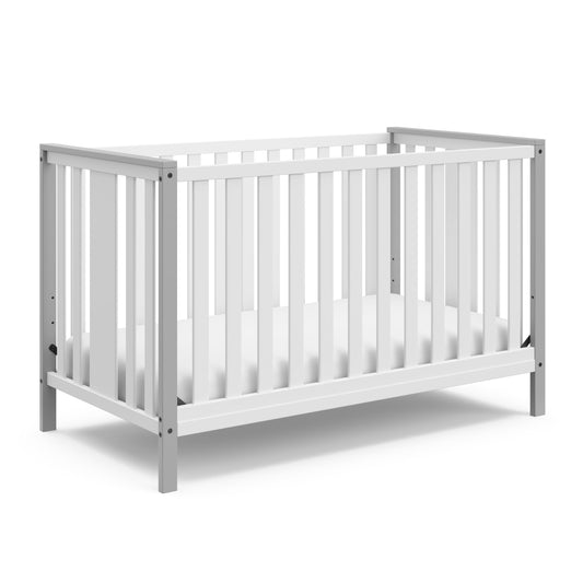 Modern Pacific 4-In-1 Convertible Baby Crib, Pebble Gray