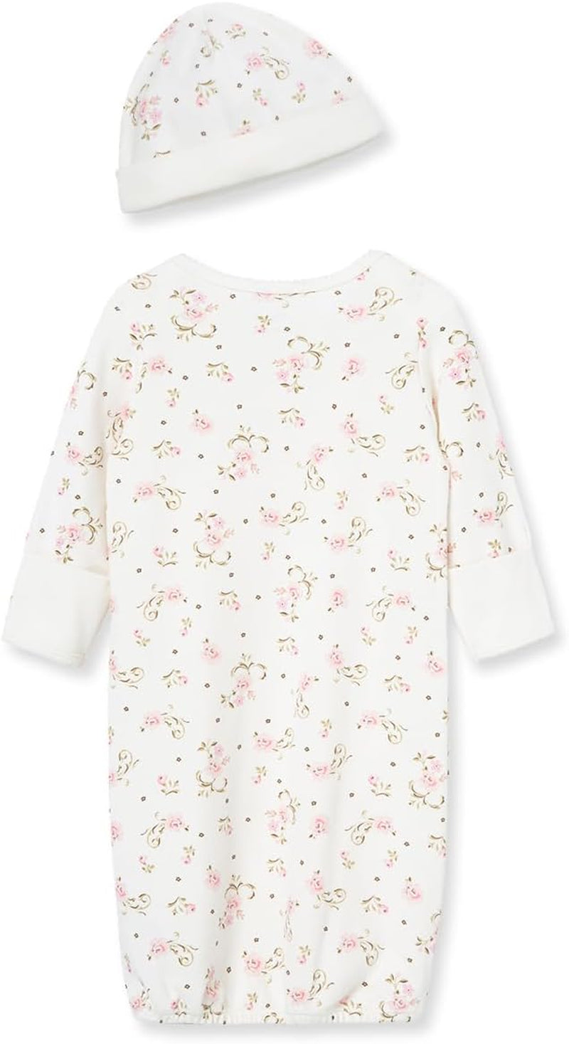 Baby Girls' 2-Piece Nightgown and Cap Set