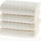 100% Turkish Cotton Jacquard Luxury Towel Set – Quick Dry Non-Gmo Ultra-Soft, Plush and Absorbent Luxury Durable Turkish Towels Set (Cream, 4 Pcs Hand Towel Set)