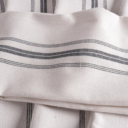 Classic Farmhouse Stripe Kitchen Towels, Pure Cotton Dish Towels, Towel Dish Cloths for Cooking, Cleaning, and Dining, Set of 12, Charcoal