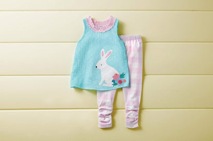 Baby-Girls Gingham Bunny Tunic Legginggingham BUNNY TUNIC LEGGING