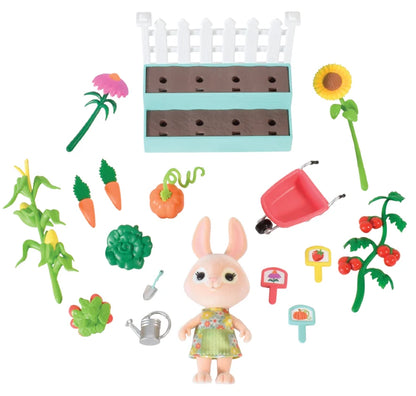 Time to Garden Playset with Bunny Figure, 16 Pieces, Children Ages 3+