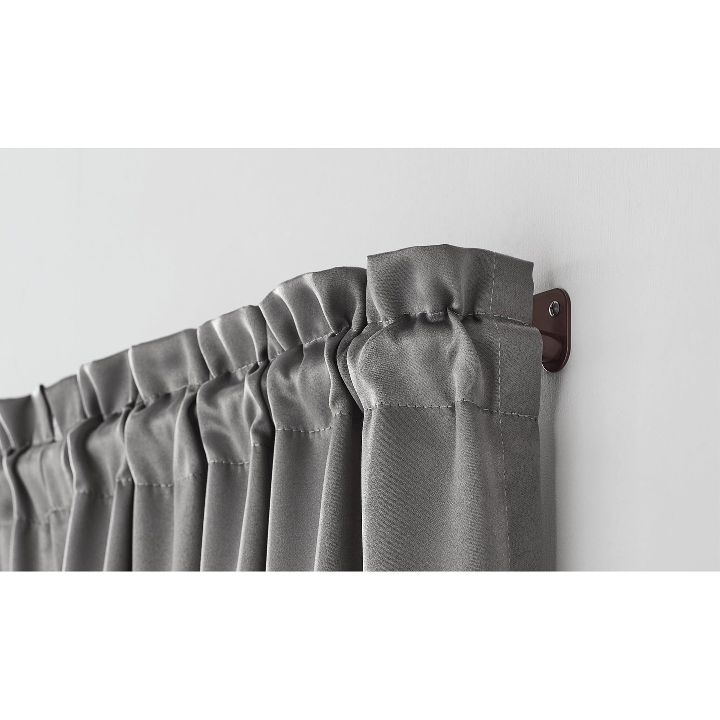 3/4" Diameter Bronze Room Darkening Wrap around Curtain Rod, 30"-84”