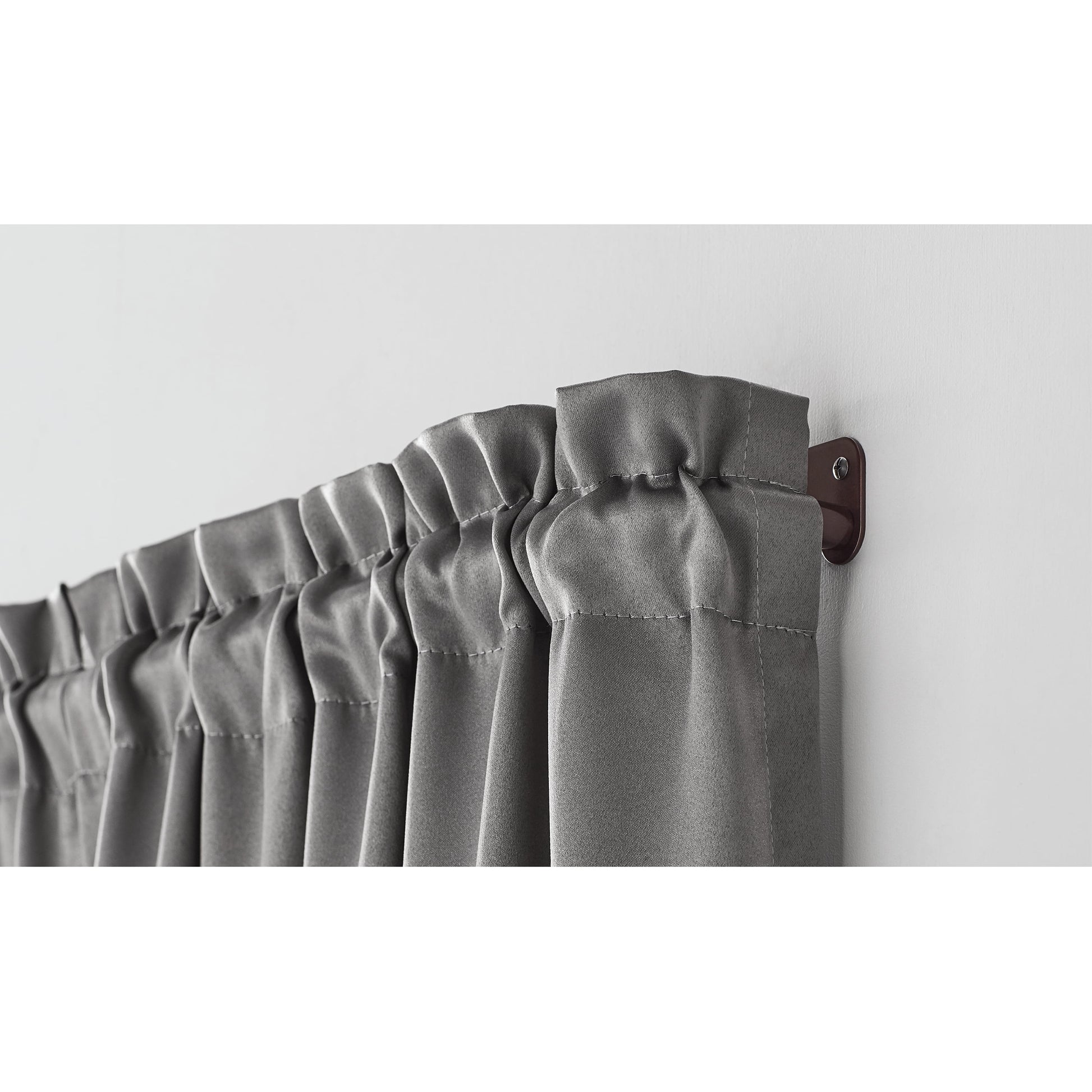 3/4" Diameter Bronze Room Darkening Wrap around Curtain Rod, 30"-84”