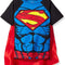 DC Comics DC Comics Justice League Batman Superman Robin Cosplay T-Shirt and Cape Toddler to Big Kid