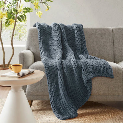 Madison Hand Made Chunky Double Knit Throw Blanket