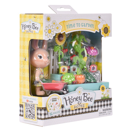 Time to Garden Playset with Bunny Figure, 16 Pieces, Children Ages 3+