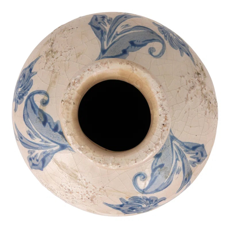 Decorative Terra-Cotta Vases with Heavy Distressing