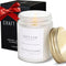 Patchouli & Amber Scented Candles 8 Oz 45 Hour Long Lasting Summer Candles | Wooden Wick Candles | Men Candles for Bedroom, All Natural Soy Candles Scented, Relaxing Aromatherapy Candles
