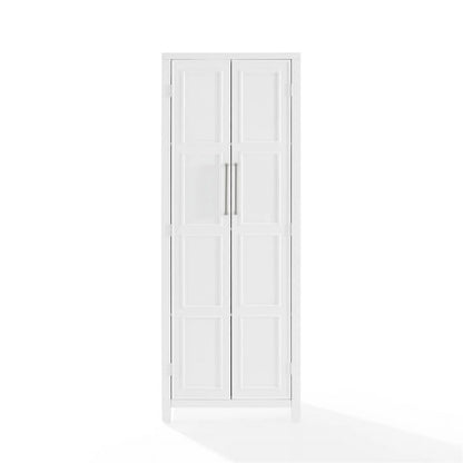 Cutler Modern Wood Storage Pantry in White