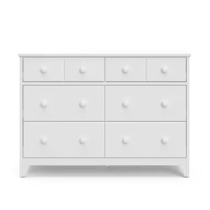 Moss 6-Drawer White Dresser