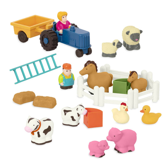 Little Farmer’S Playset Farm Set with 25 Pieces, Toddler and Preschool Toys