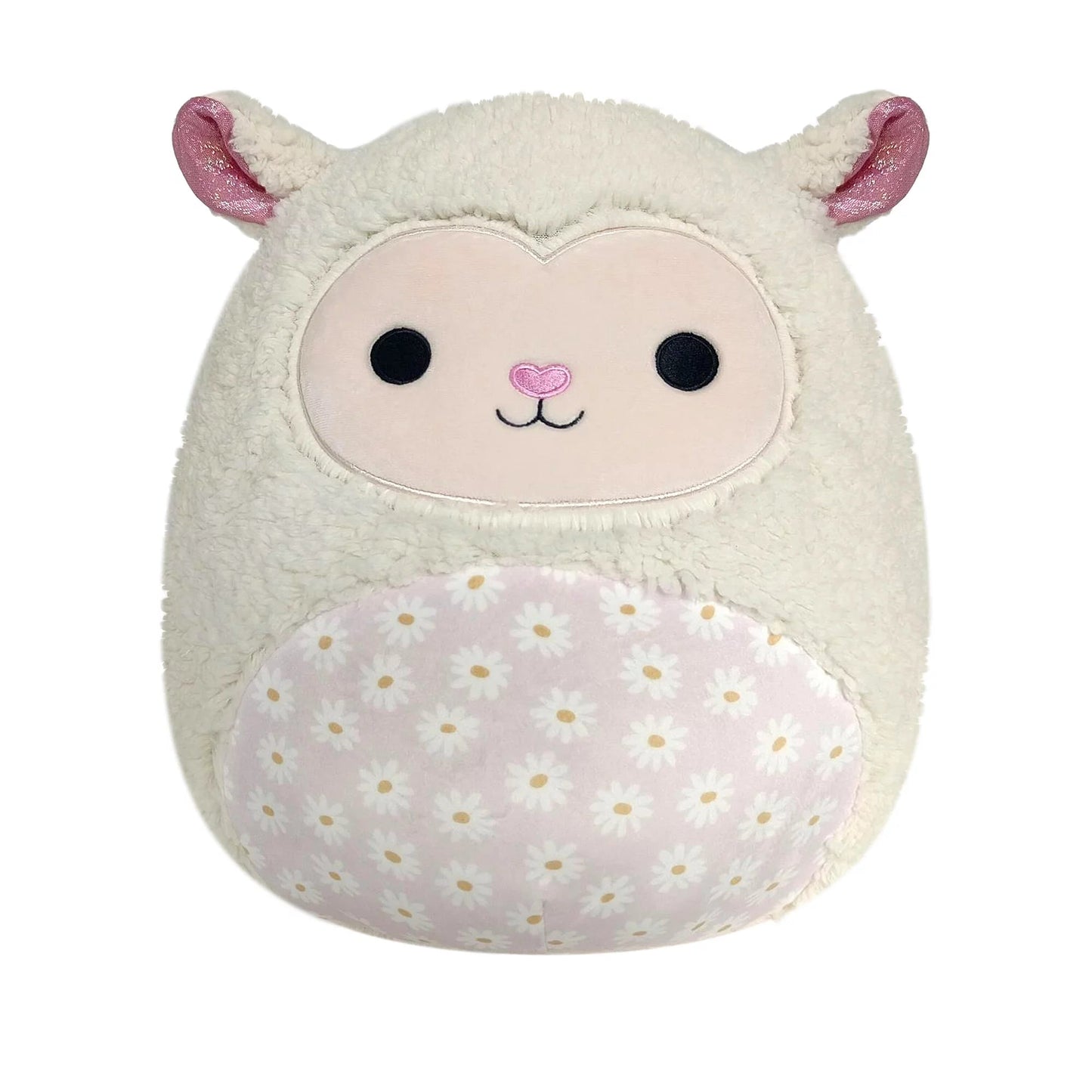 14 Inch Sophie the Cream Lamb with Daisy Flower Bell Pattern - Child'S Ultra Soft Plush Toy