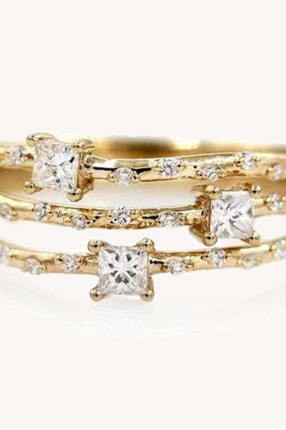 925 sterling silver, 18K gold-plated Ring
