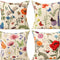 Outdoor Patio Throw Pillow Covers 18X18 Set of 4 Spring Summer Garden Flowers Farmhouse Décor outside Furniture Bench Chair Decorative Cushion Cases for Swing Deep Seat Bed Couch Sofa