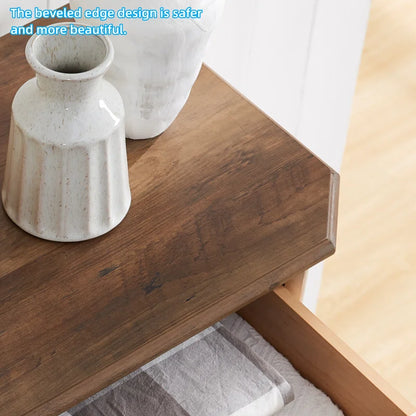 Theron Farmhouse 5 Drawer Bedroom Dresser, Wood Tall Chest of Drawers, Closet Storage for Bedroom